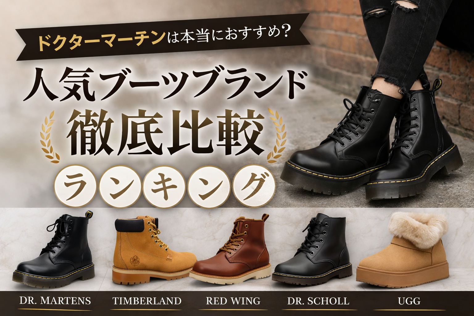 ドクターマーチンは本当におすすめ?人気ブーツブランド徹底比較ランキング